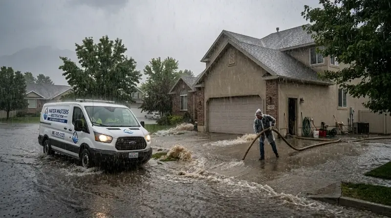 Camera inspection showing root intrusion blocking pre-1980 clay sewer lateral in Provo, Utah — Joaquin neighborhood